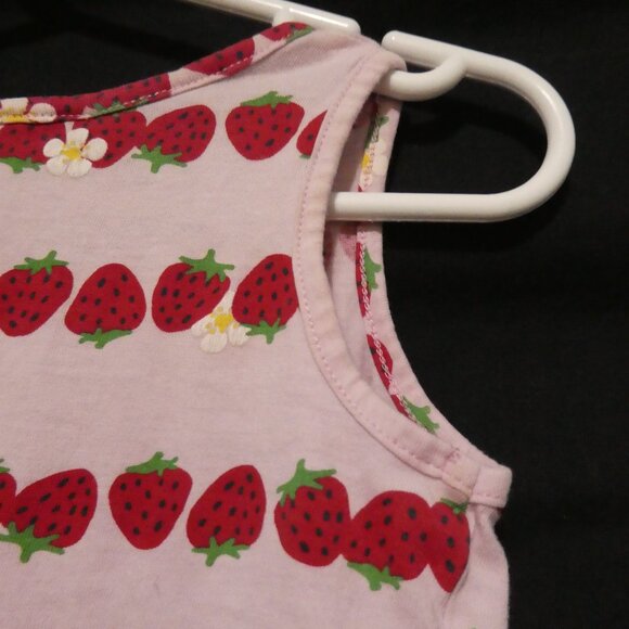 H&M | 2-4 years | Sleeveless Pink Summer Dress With Allover Strawberry Print - Picture 12 of 16